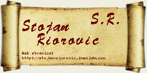 Stojan Riorović vizit kartica